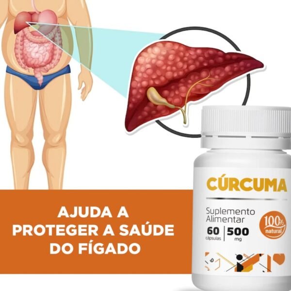 Cúrcuma Longa -Açafrão 60 Cápsulas 500mg - Imagem 4