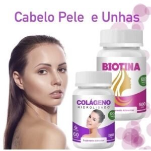 KIT Biotina 60 Cáps + Colágeno 60 Cáps